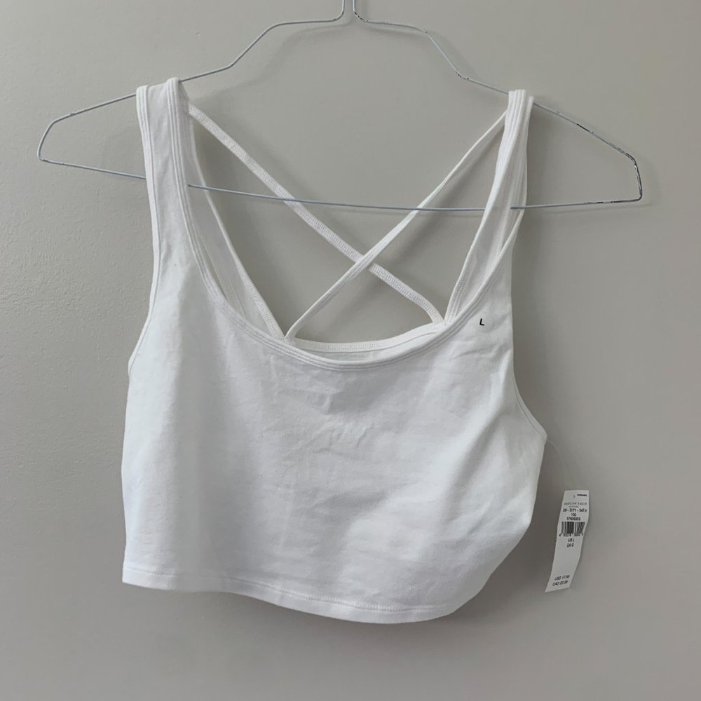 NWT American Eagle Sz L White Top